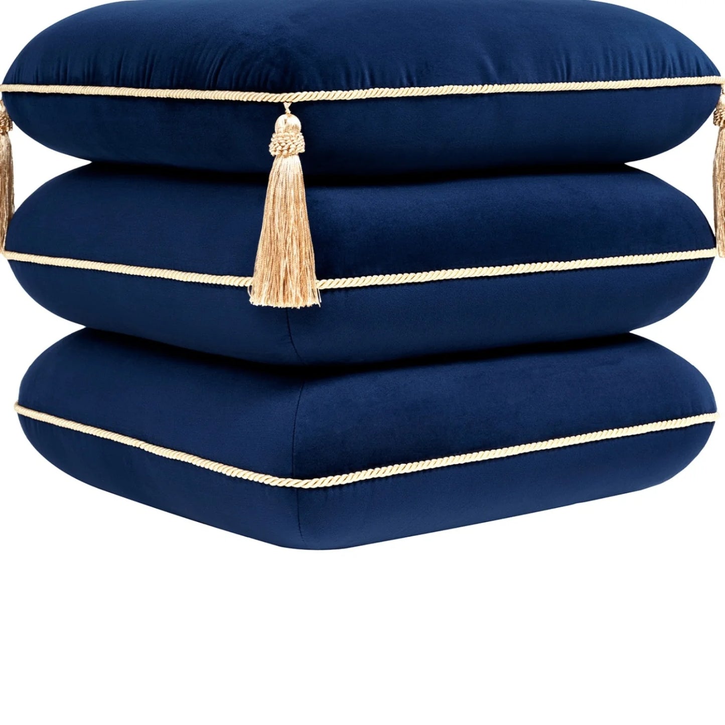 Luxury Upholstered Modern Velvet Ottoman European Style for Villa