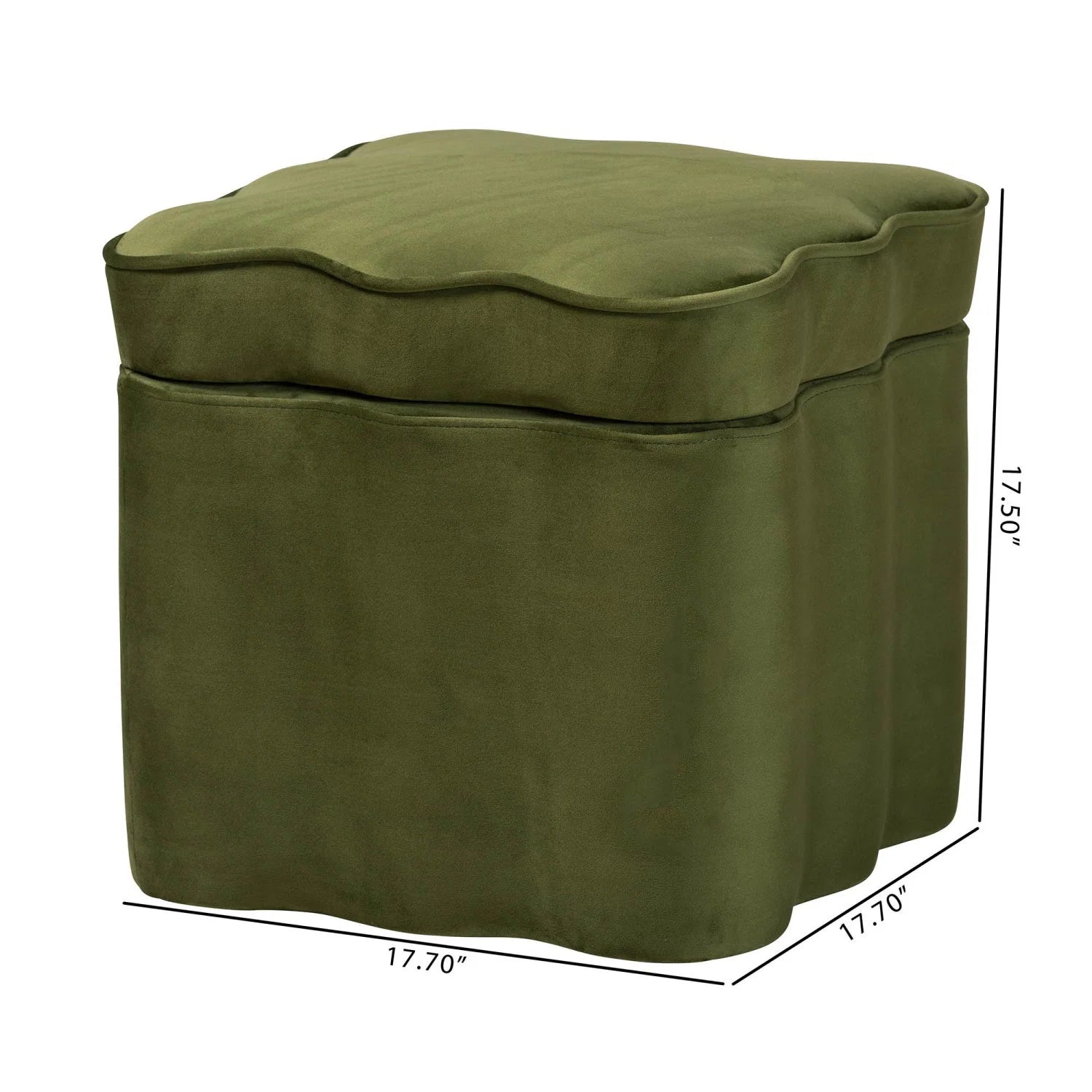 Luxury Upholstered Modern Velvet Ottoman European Style for Villa