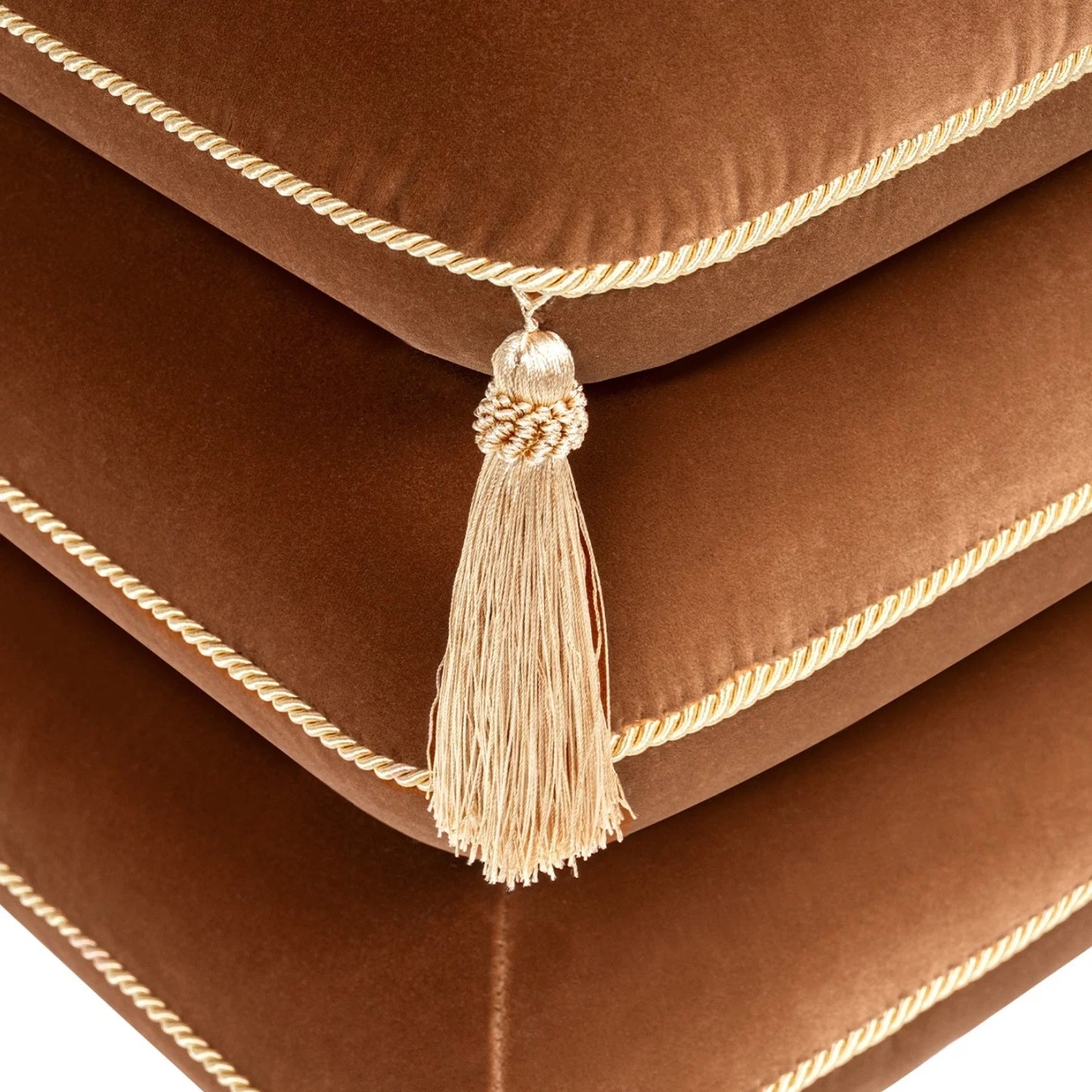Luxury Upholstered Modern Velvet Ottoman European Style for Villa