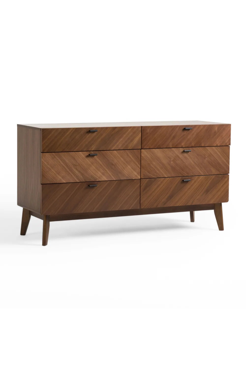Luxury Upholstered Modern Walnut Dresser European Style for Villa
