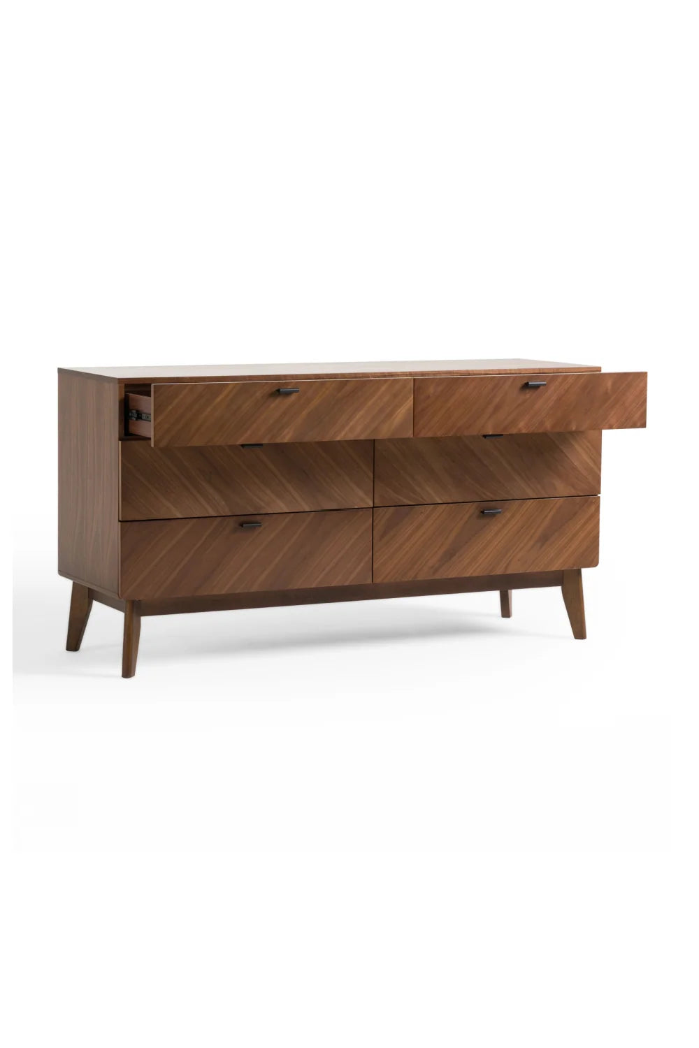Luxury Upholstered Modern Walnut Dresser European Style for Villa