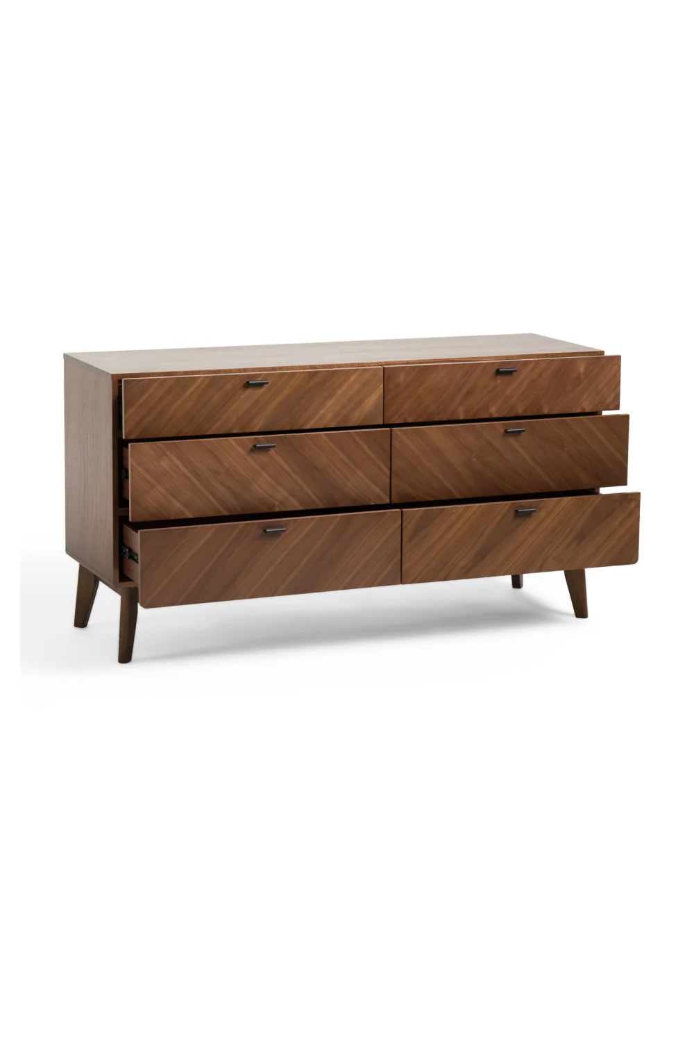 Luxury Upholstered Modern Walnut Dresser European Style for Villa