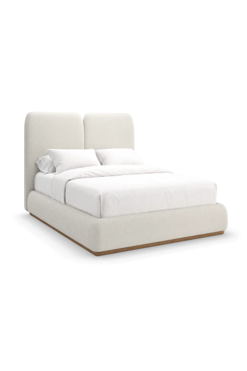 Luxury Upholstered Modern White Bed European Style for Villa