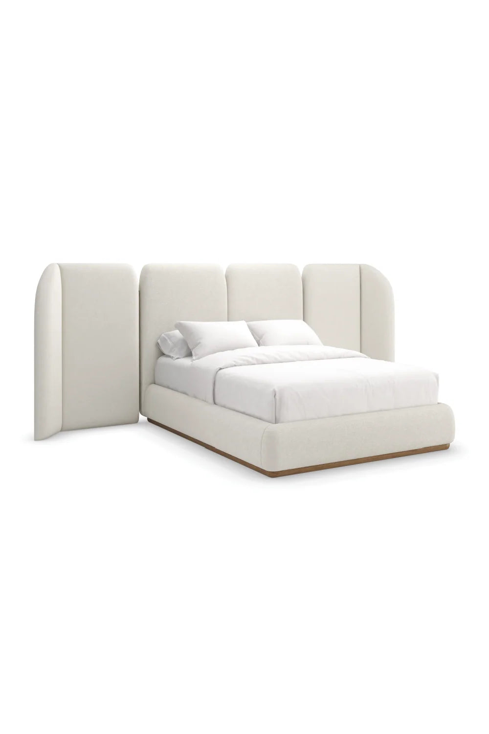 Luxury Upholstered Modern White Bed European Style for Villa