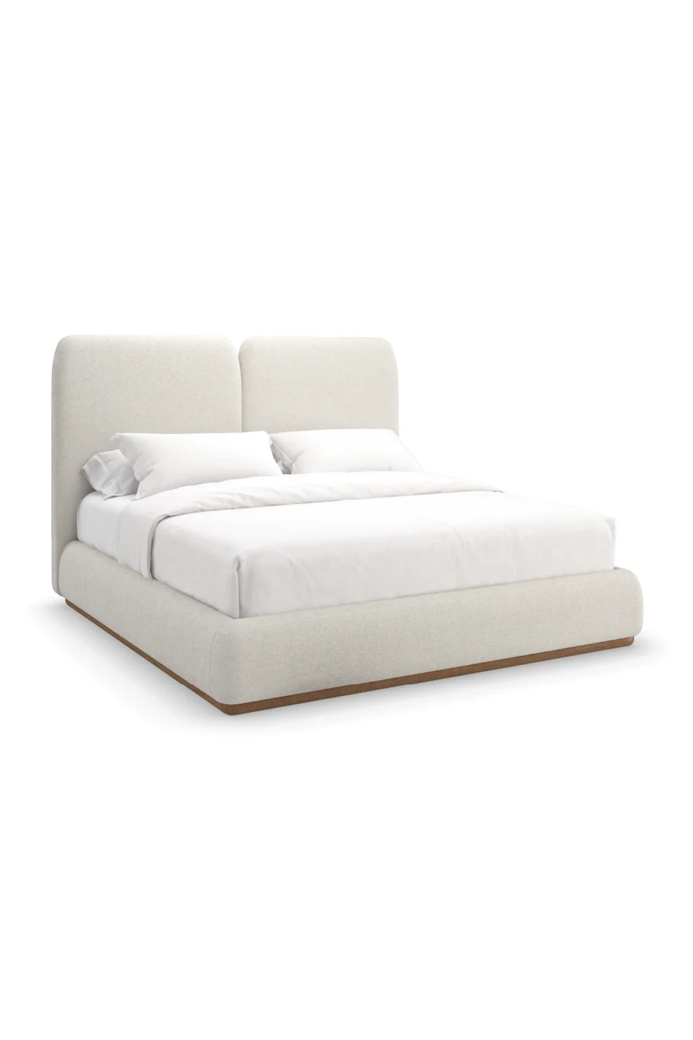 Luxury Upholstered Modern White Bed European Style for Villa
