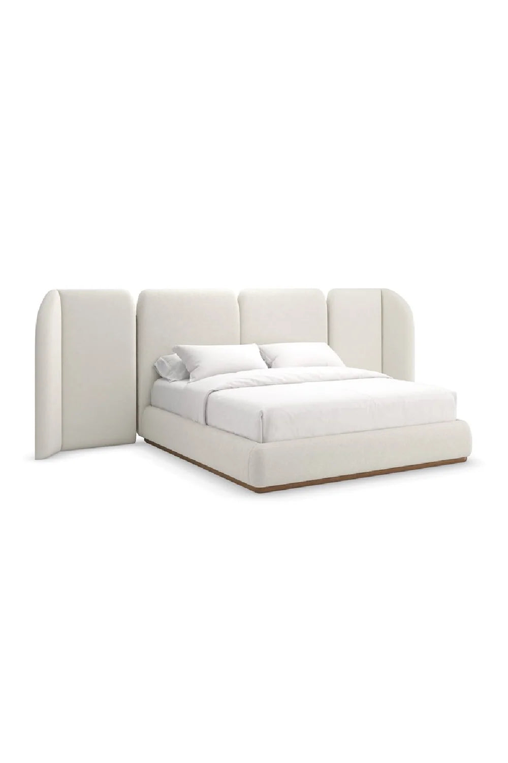 Luxury Upholstered Modern White Bed European Style for Villa