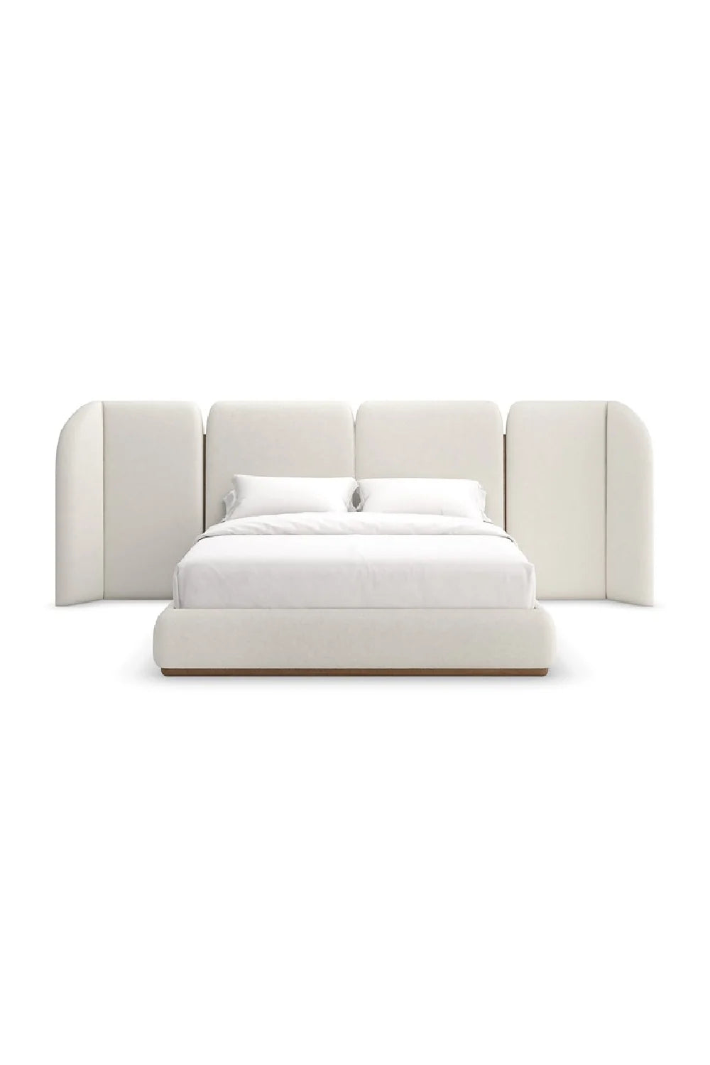 Luxury Upholstered Modern White Bed European Style for Villa