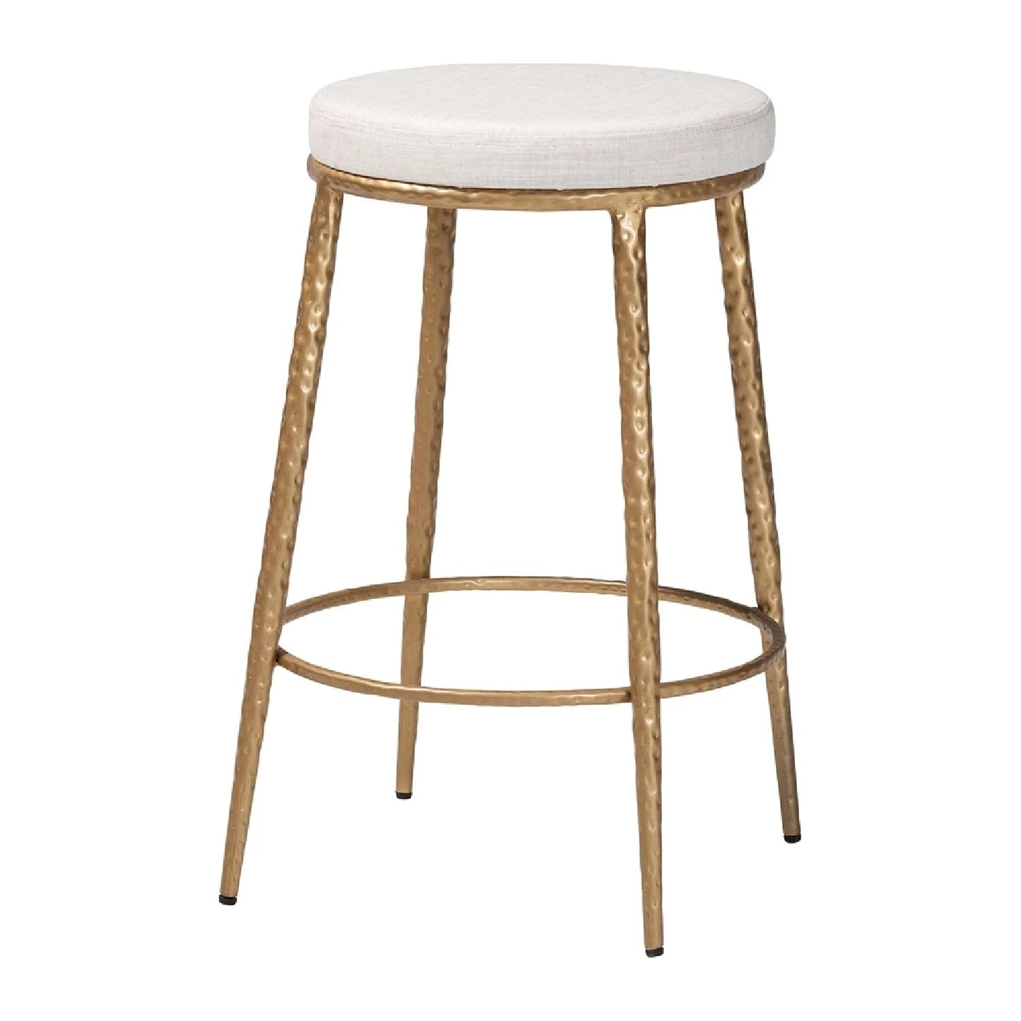 Luxury Upholstered Modern White Counter Stool European Style for Villa