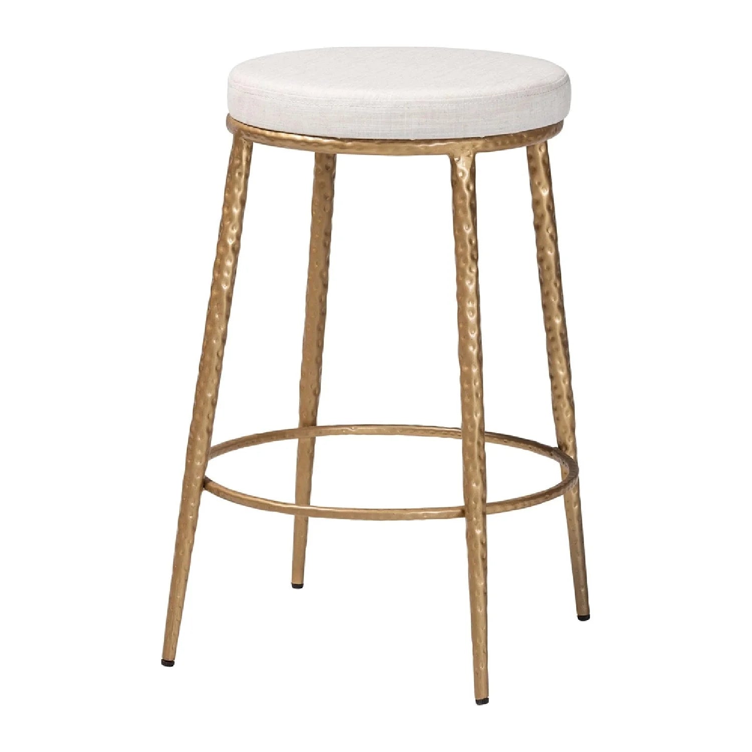 Luxury Upholstered Modern White Counter Stool European Style for Villa