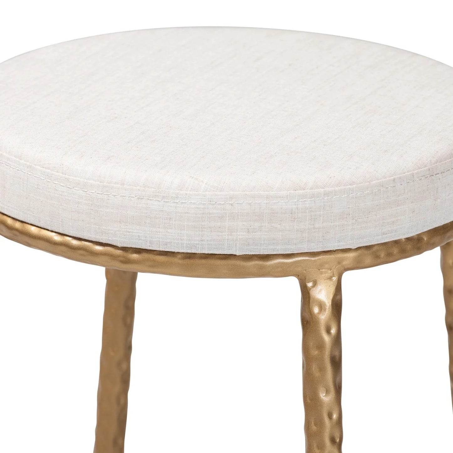 Luxury Upholstered Modern White Counter Stool European Style for Villa