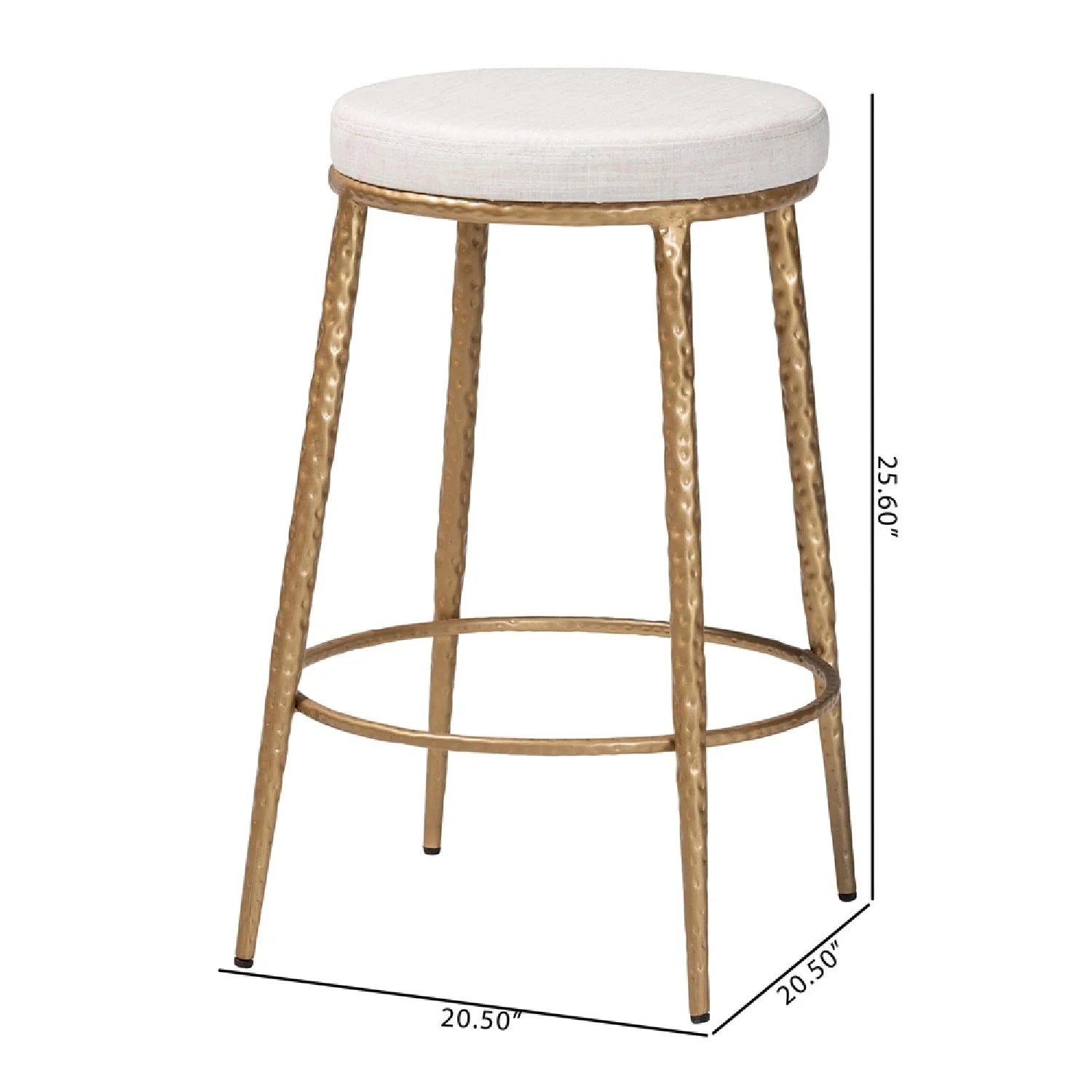 Luxury Upholstered Modern White Counter Stool European Style for Villa