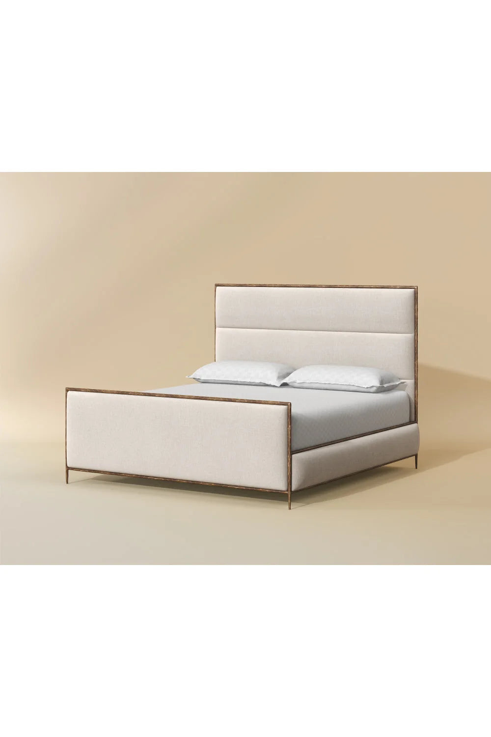 Luxury Upholstered Modern White King Bed European Style for Villa