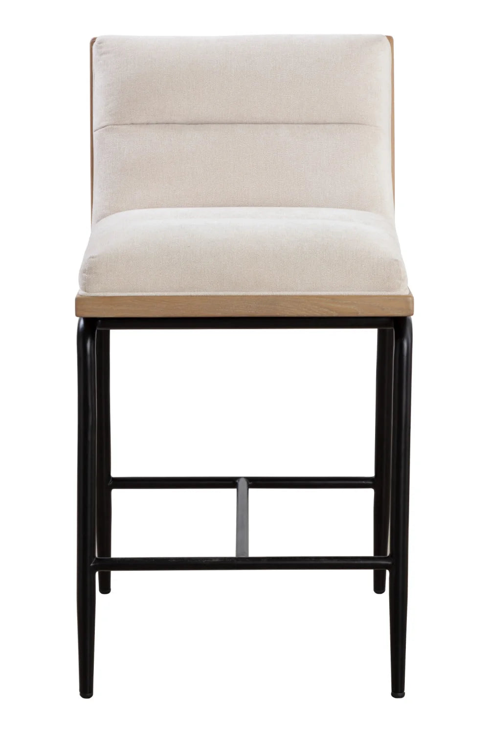 Luxury Upholstered Modern White Muslin Counter Stool European Style for Villa