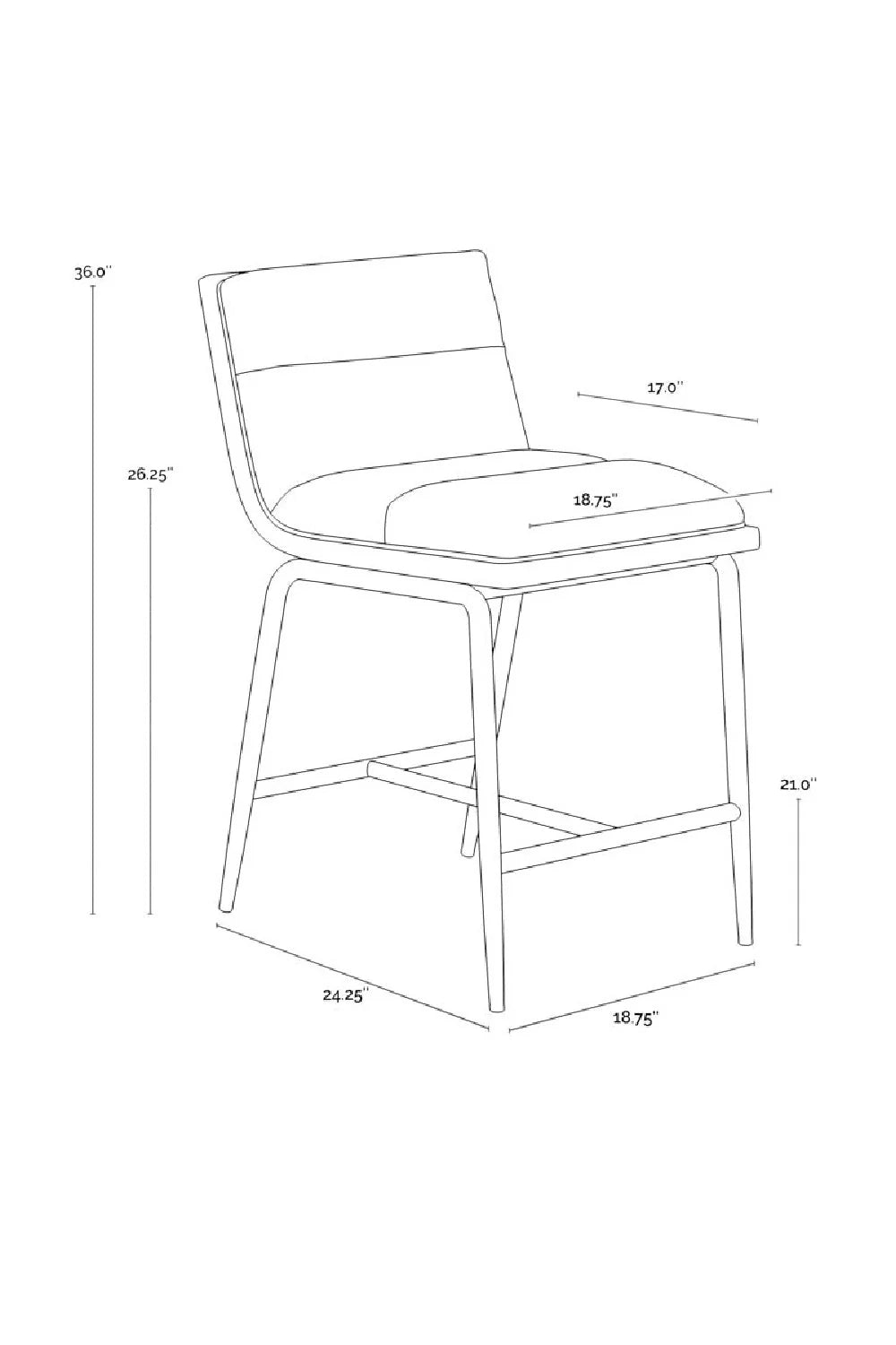 Luxury Upholstered Modern White Muslin Counter Stool European Style for Villa