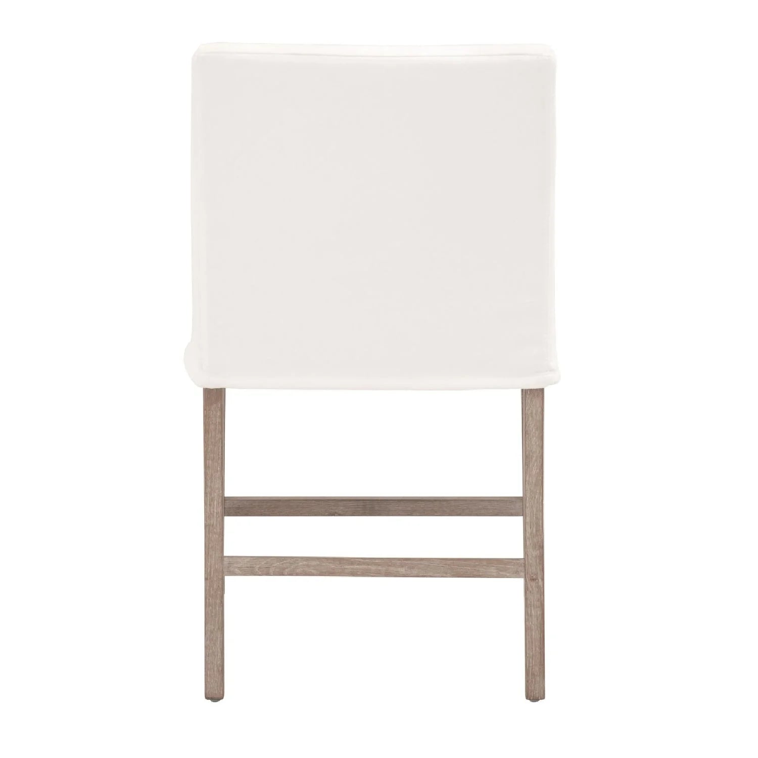 Luxury Upholstered Modern White Slipcover Counter Stool European Style for Villa