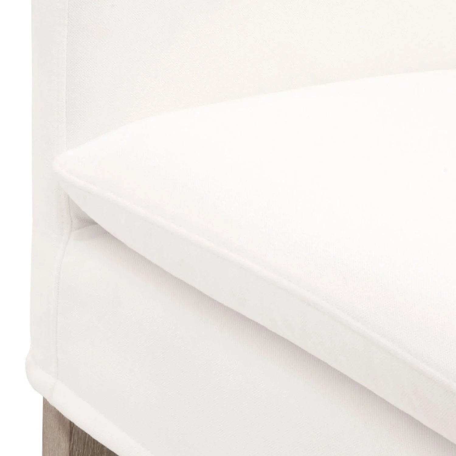 Luxury Upholstered Modern White Slipcover Counter Stool European Style for Villa