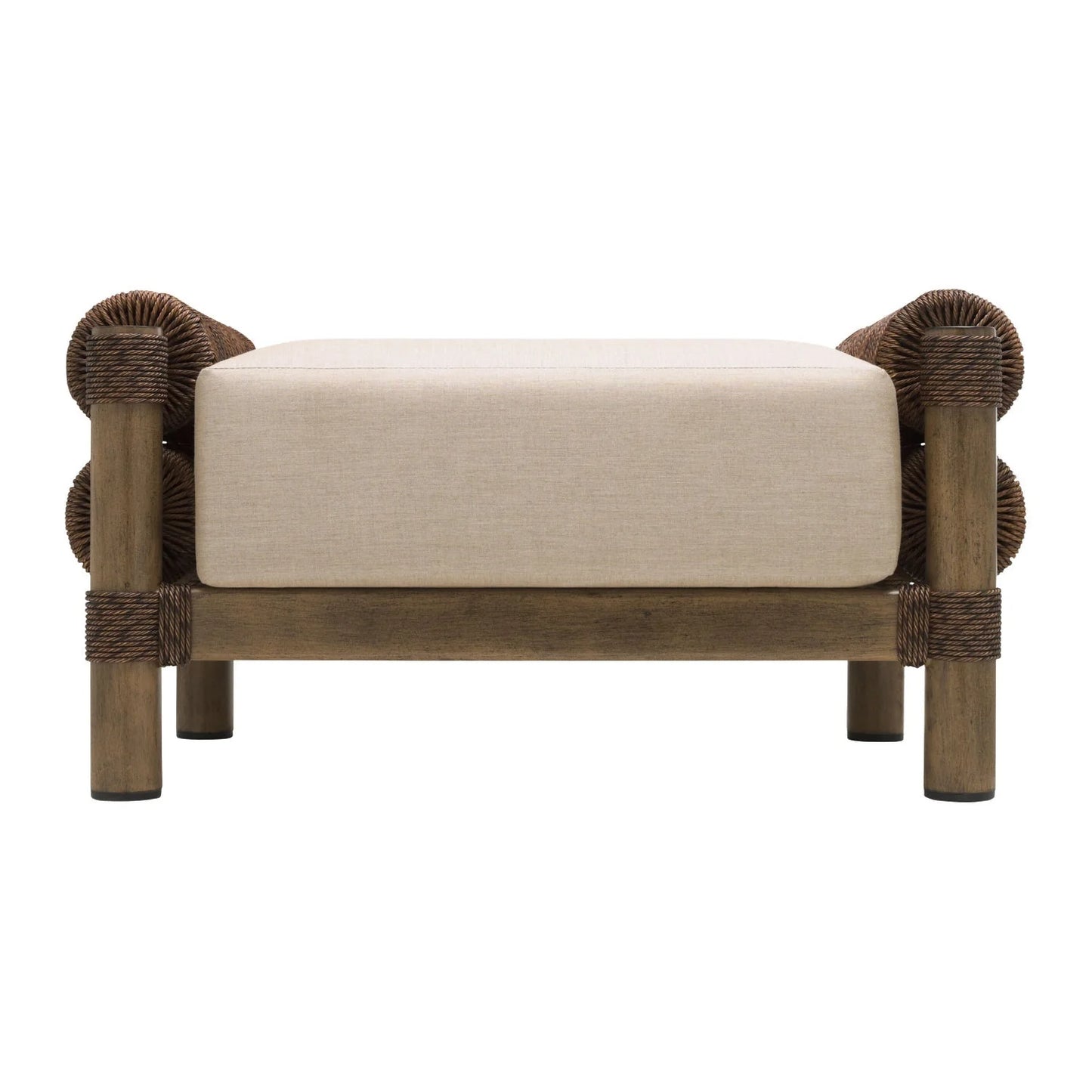 Luxury Upholstered Modern Wicker Ottoman European Style for Villa