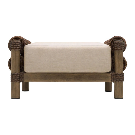 Luxury Upholstered Modern Wicker Ottoman European Style for Villa
