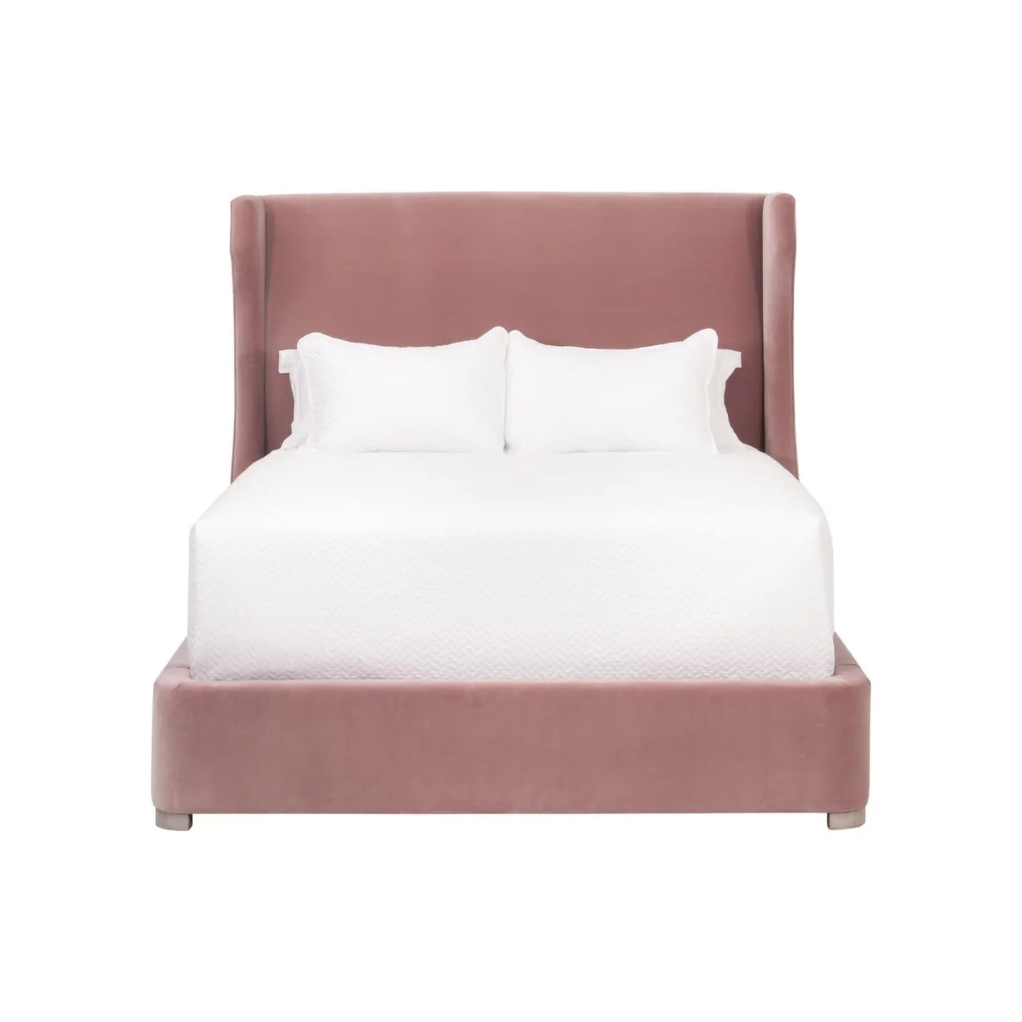 Luxury Upholstered Modern Wingback Bed European Style for Villa