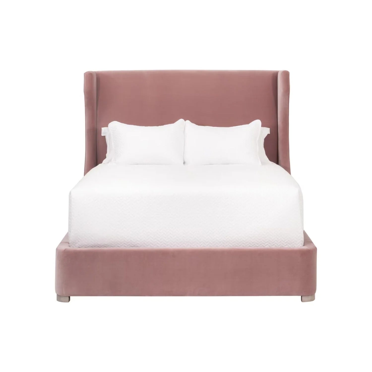 Luxury Upholstered Modern Wingback Bed European Style for Villa