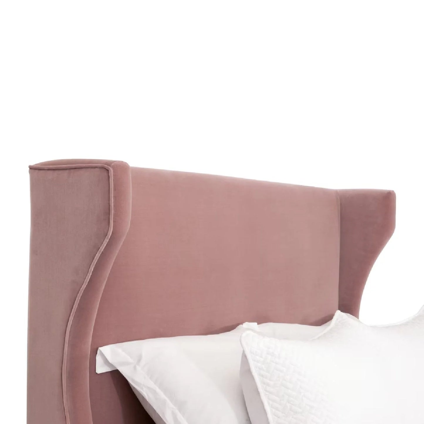 Luxury Upholstered Modern Wingback Bed European Style for Villa