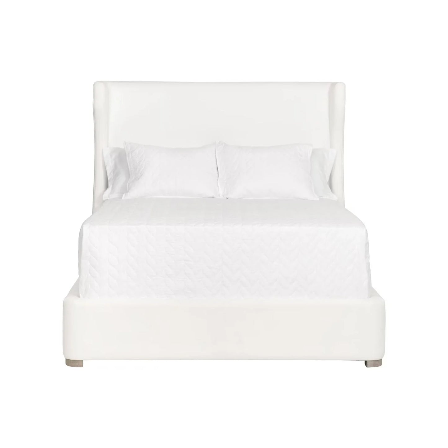 Luxury Upholstered Modern Wingback Bed European Style for Villa