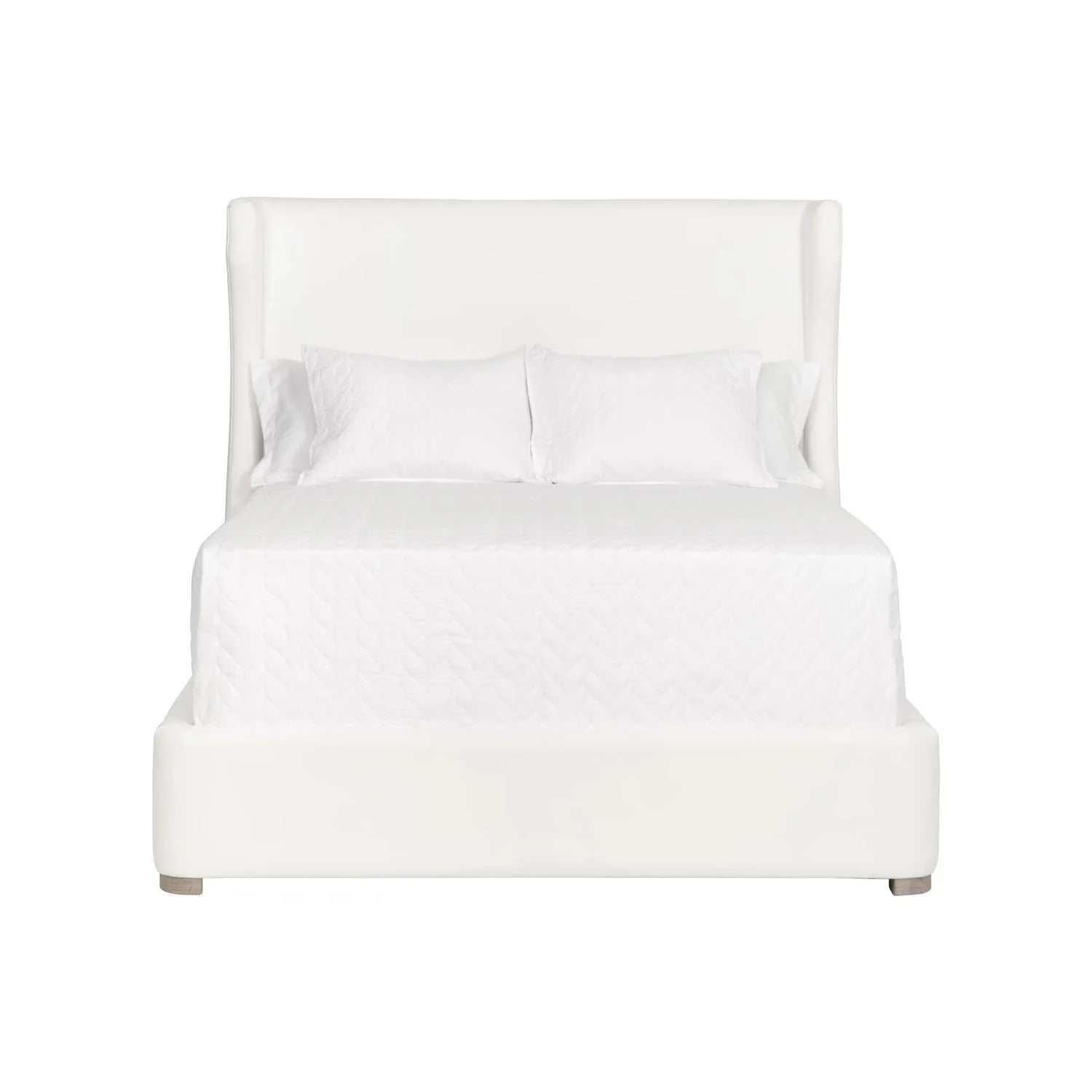 Luxury Upholstered Modern Wingback Bed European Style for Villa