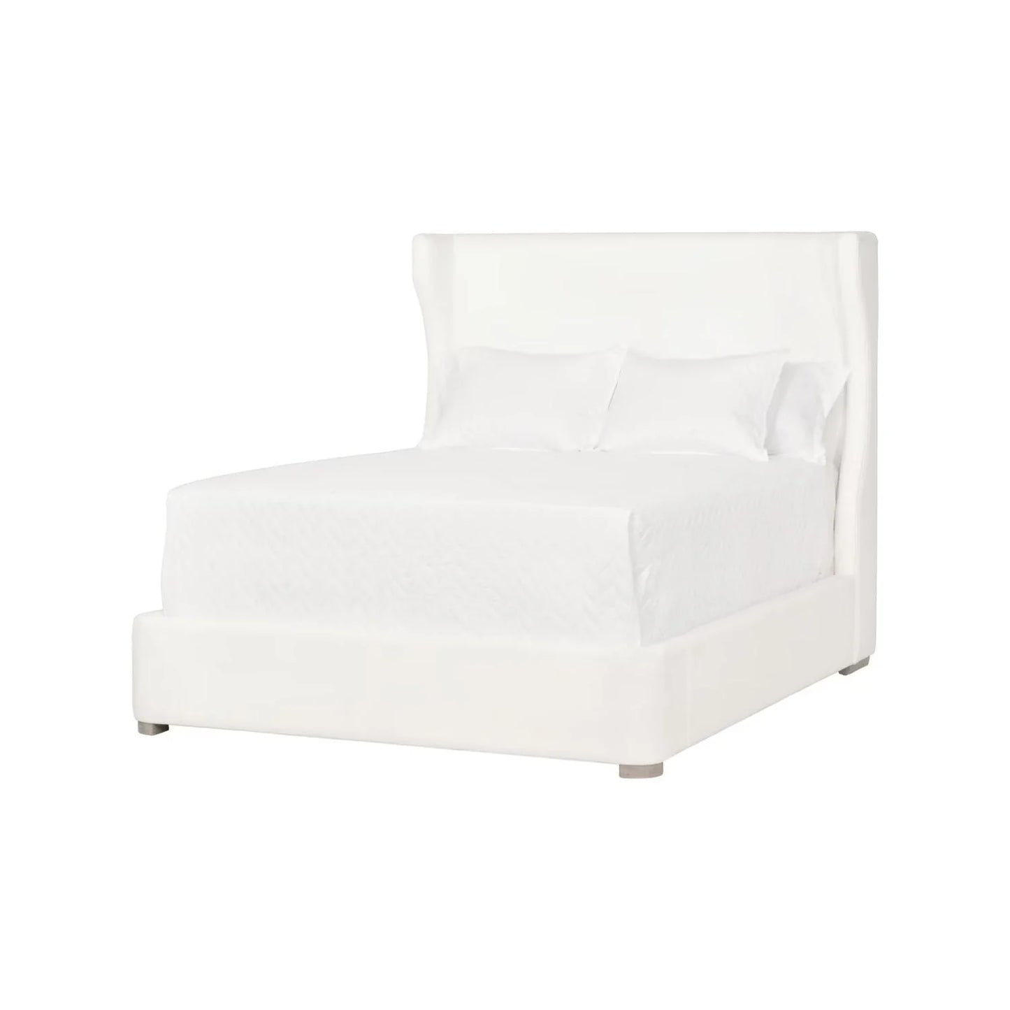 Luxury Upholstered Modern Wingback Bed European Style for Villa