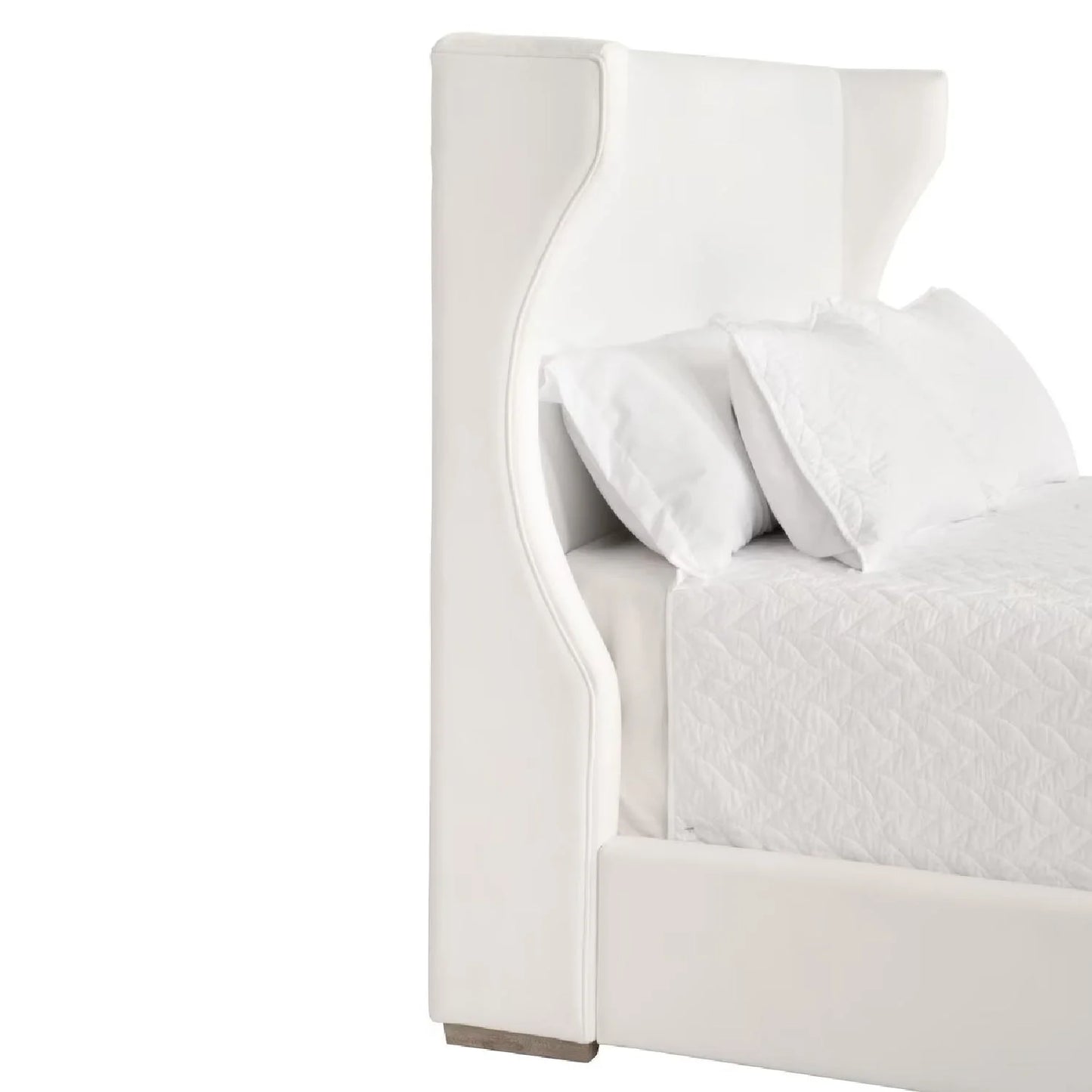 Luxury Upholstered Modern Wingback Bed European Style for Villa