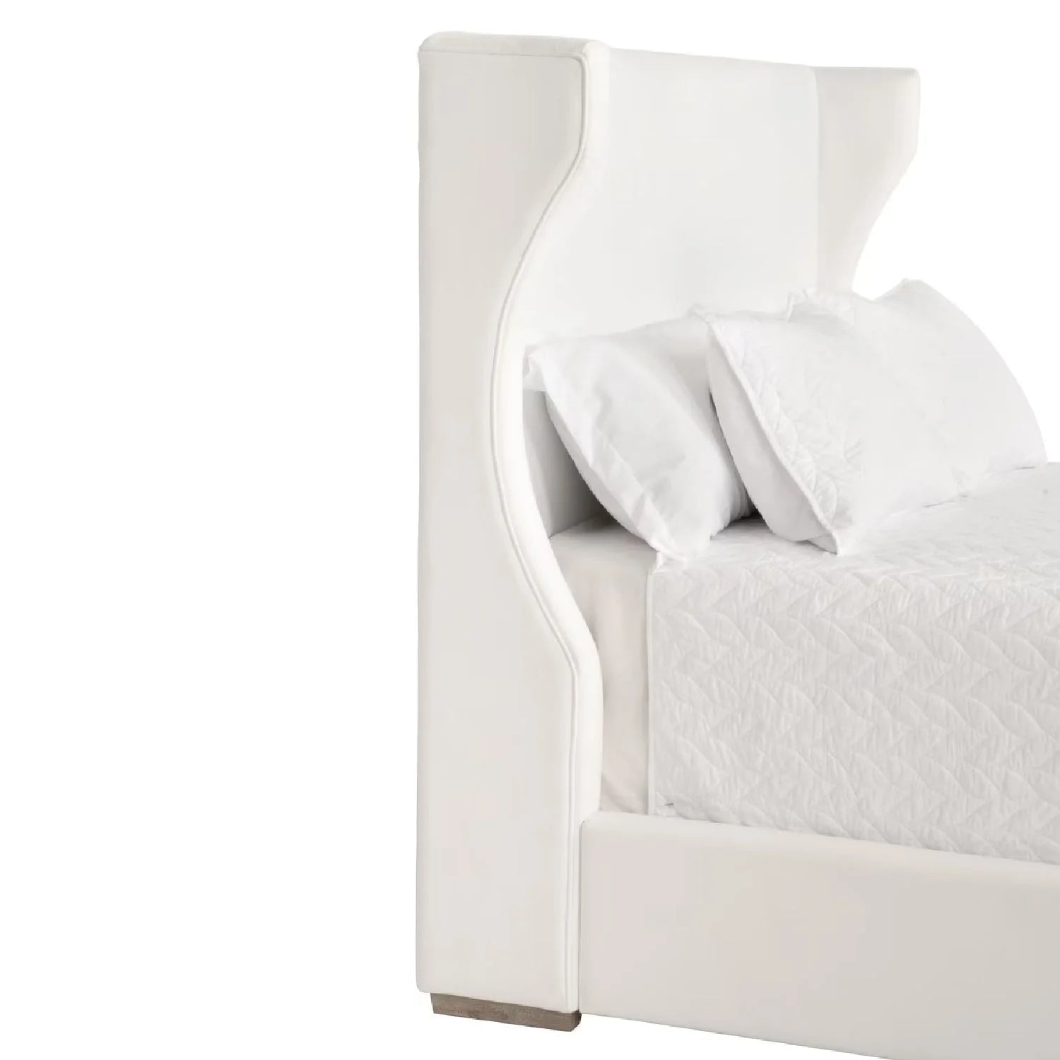 Luxury Upholstered Modern Wingback Bed European Style for Villa