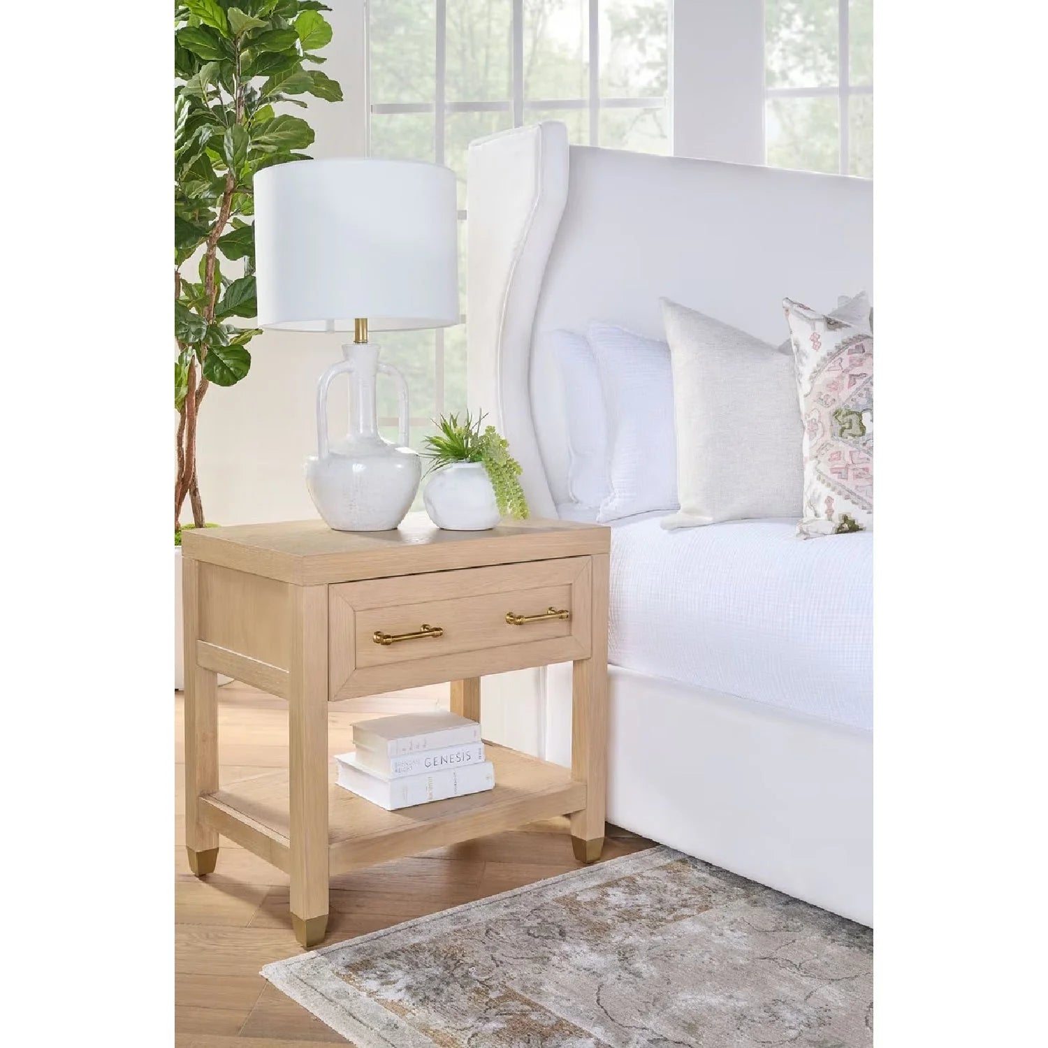 Luxury Upholstered Modern Wingback Bed European Style for Villa