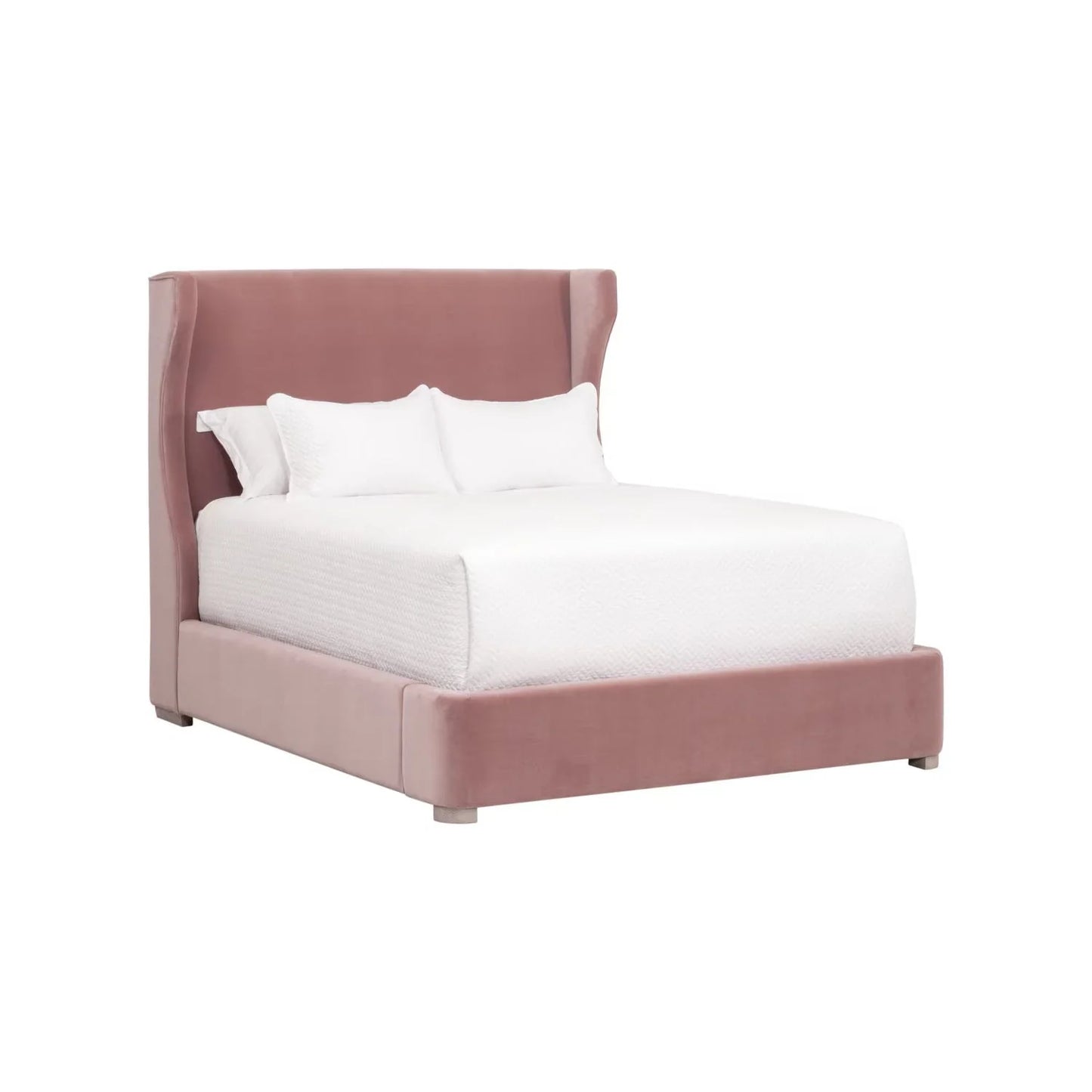 Luxury Upholstered Modern Wingback Bed European Style for Villa