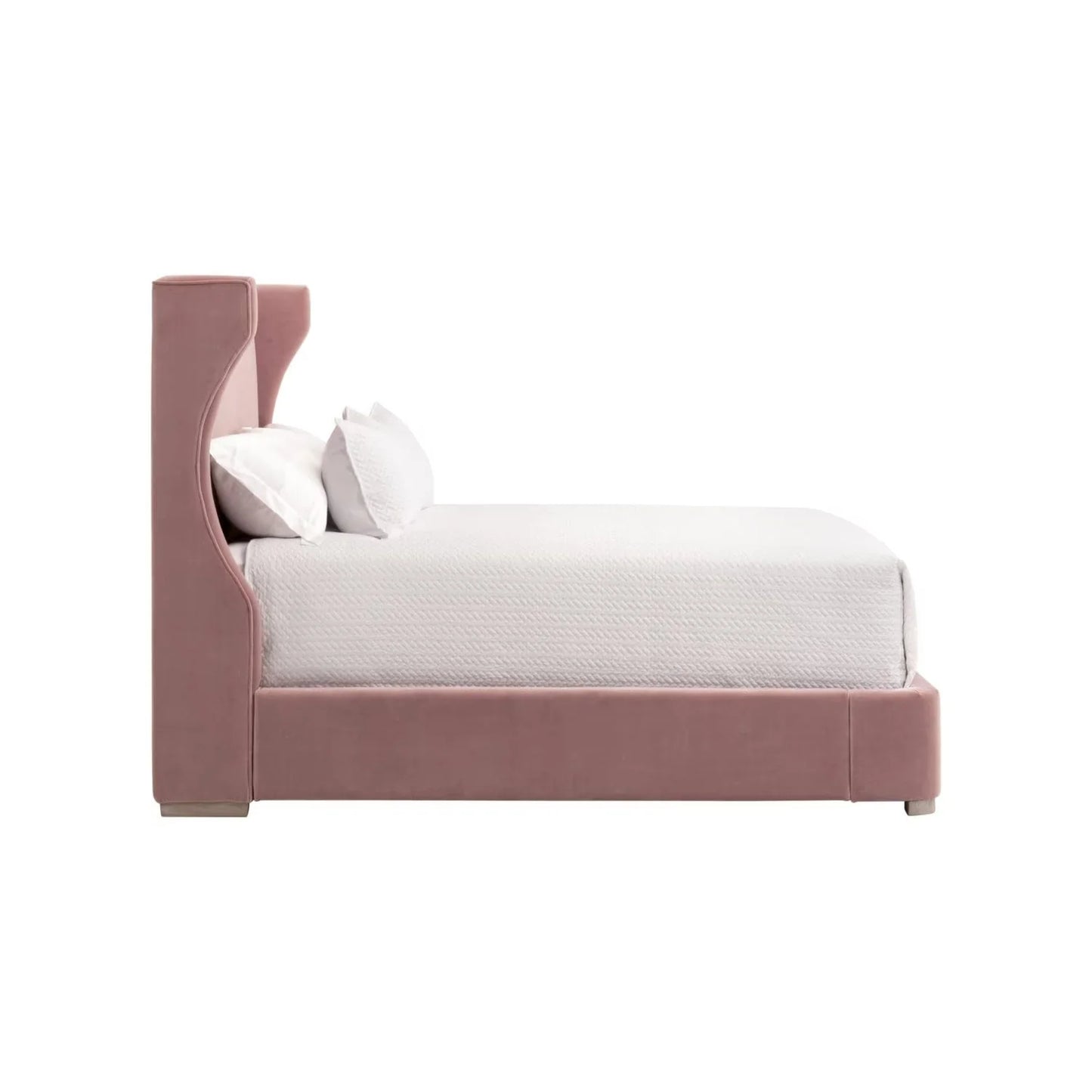 Luxury Upholstered Modern Wingback Bed European Style for Villa