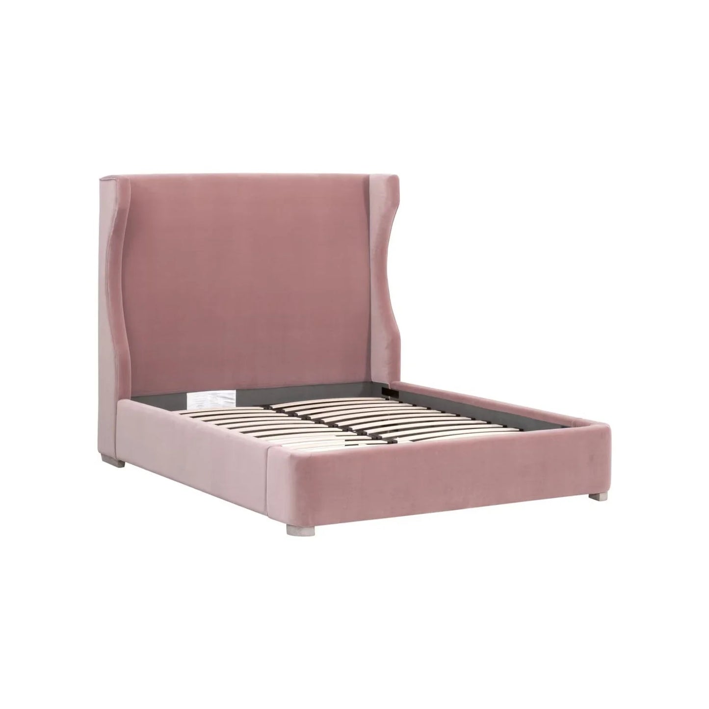 Luxury Upholstered Modern Wingback Bed European Style for Villa