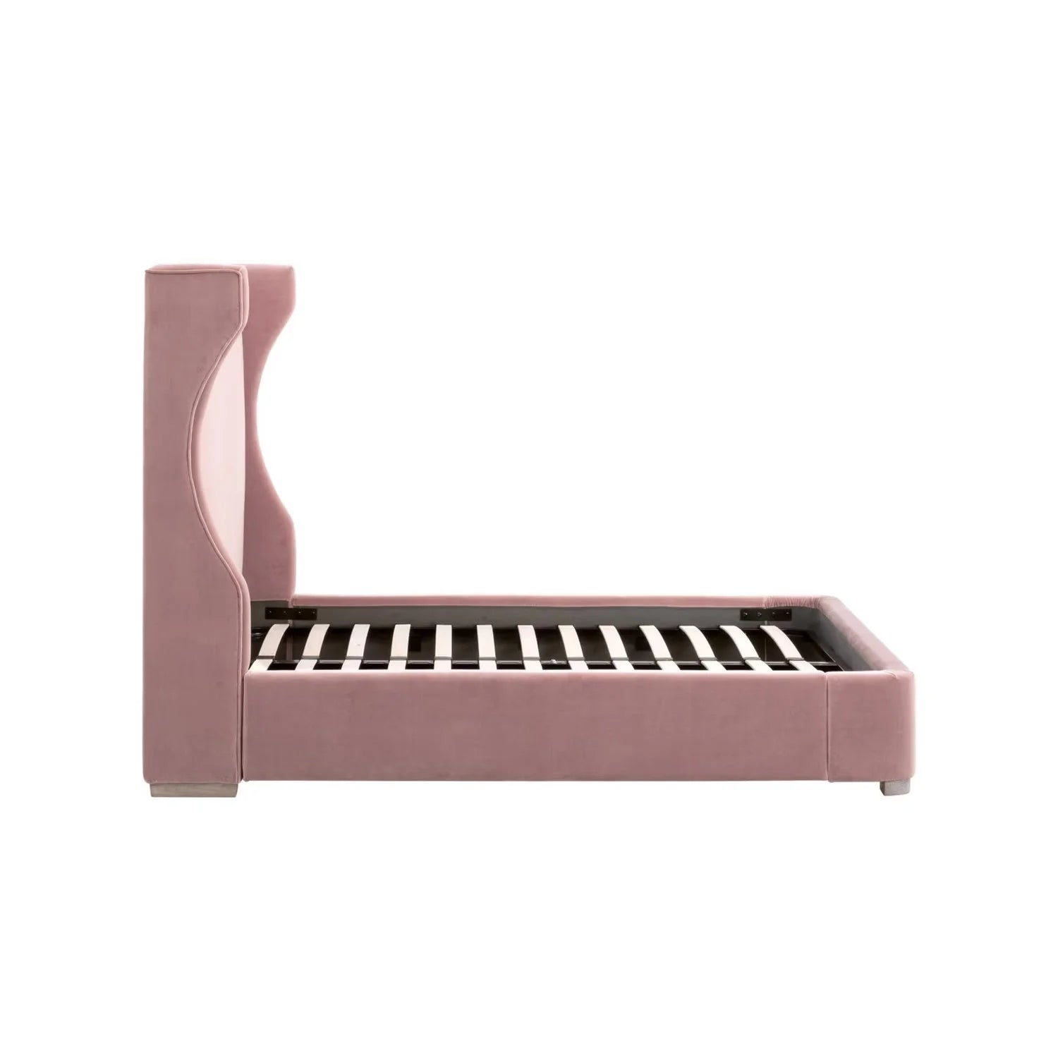 Luxury Upholstered Modern Wingback Bed European Style for Villa