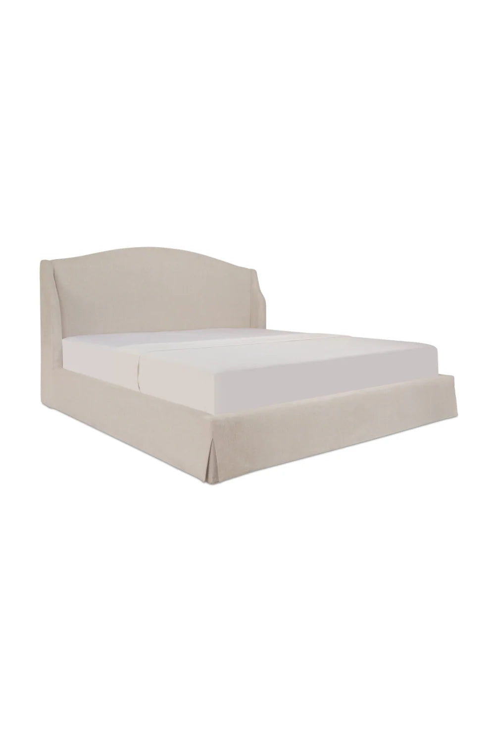 Luxury Upholstered Modern Wingback Storage Bed European Style for Villa