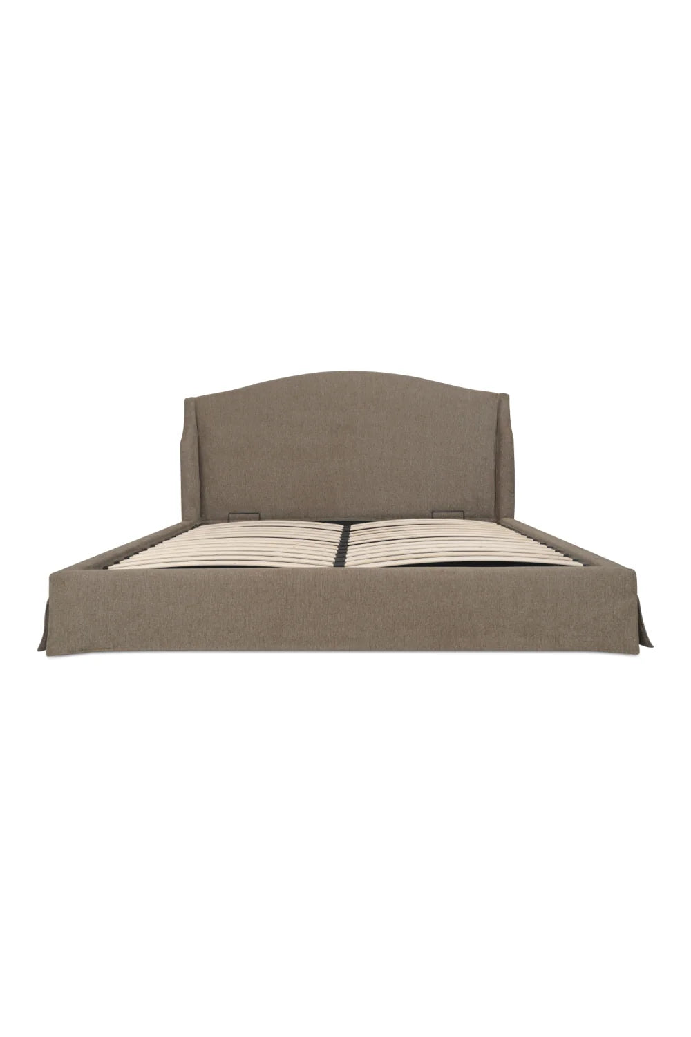 Luxury Upholstered Modern Wingback Storage Bed European Style for Villa