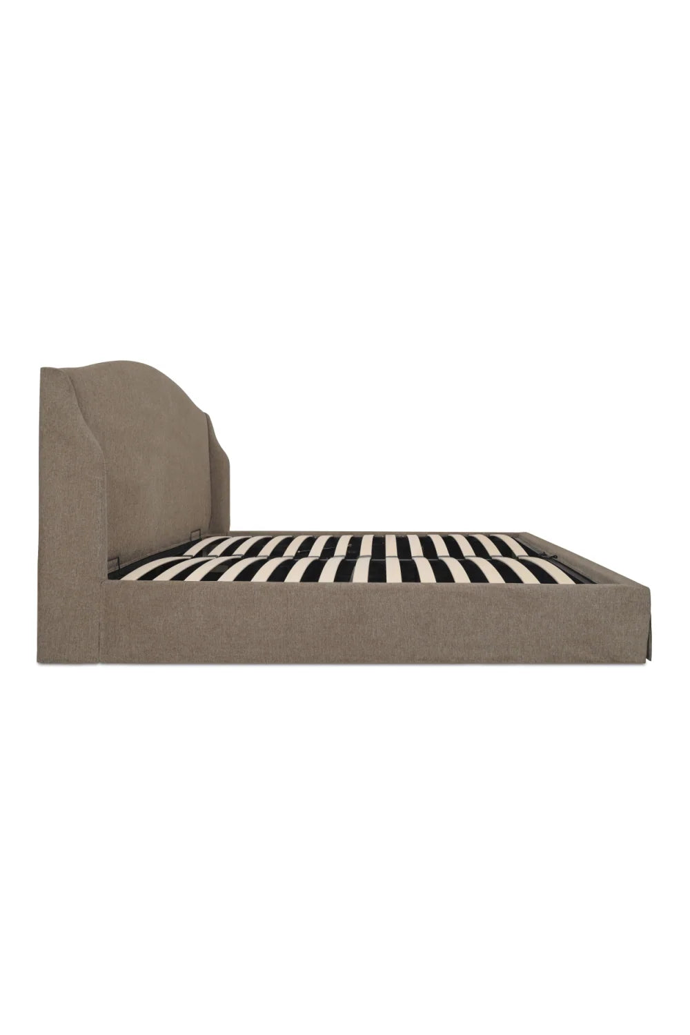 Luxury Upholstered Modern Wingback Storage Bed European Style for Villa