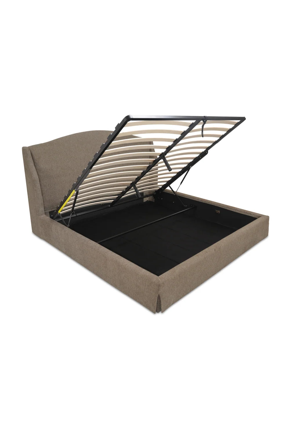 Luxury Upholstered Modern Wingback Storage Bed European Style for Villa
