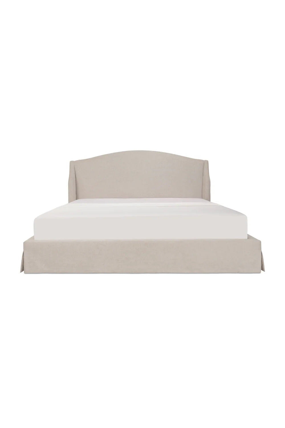 Luxury Upholstered Modern Wingback Storage Bed European Style for Villa