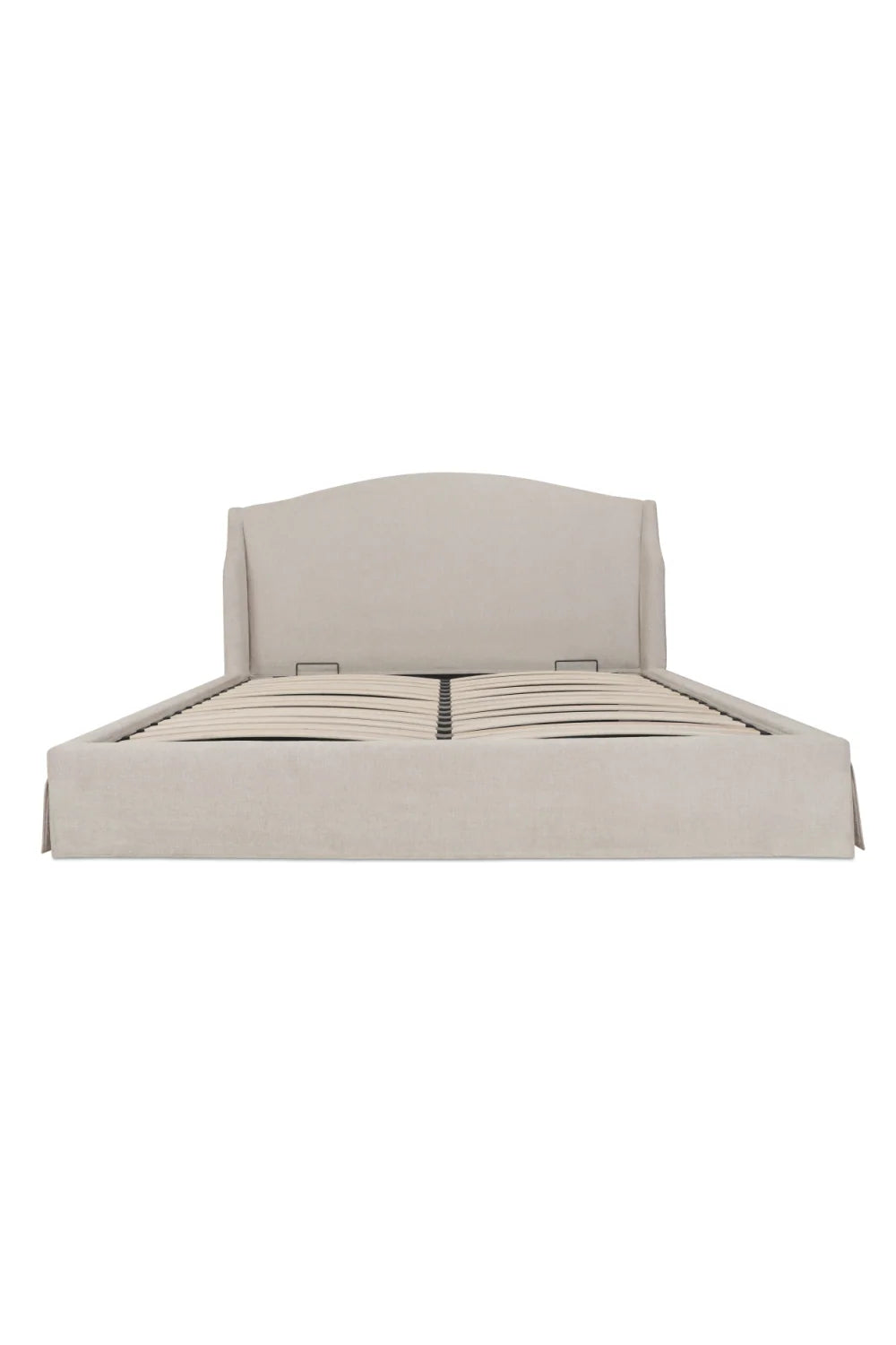 Luxury Upholstered Modern Wingback Storage Bed European Style for Villa