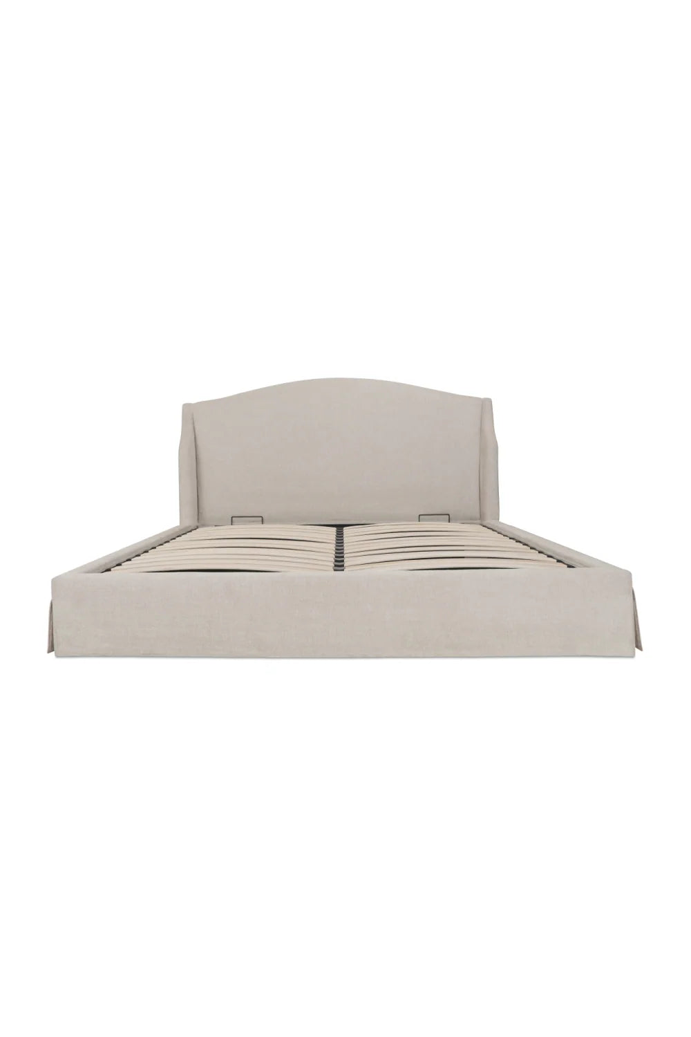Luxury Upholstered Modern Wingback Storage Bed European Style for Villa