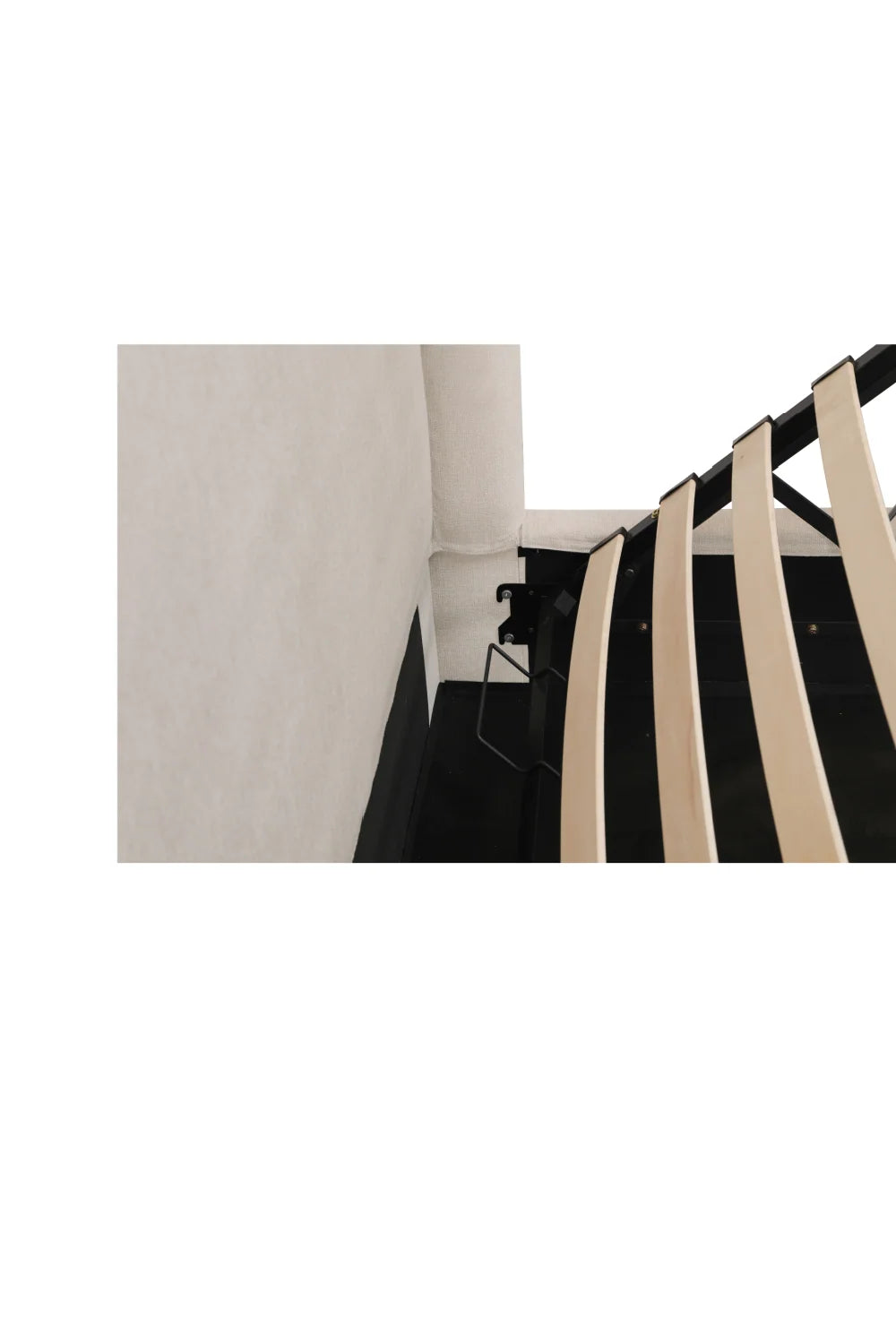 Luxury Upholstered Modern Wingback Storage Bed European Style for Villa