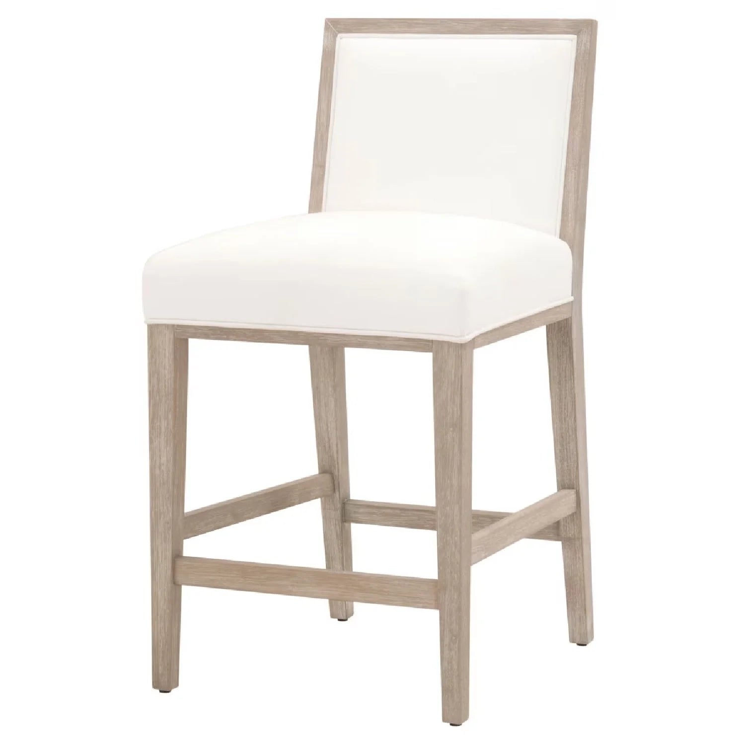 Luxury Upholstered Modern Wood Counter Stool Set European Style for Villa