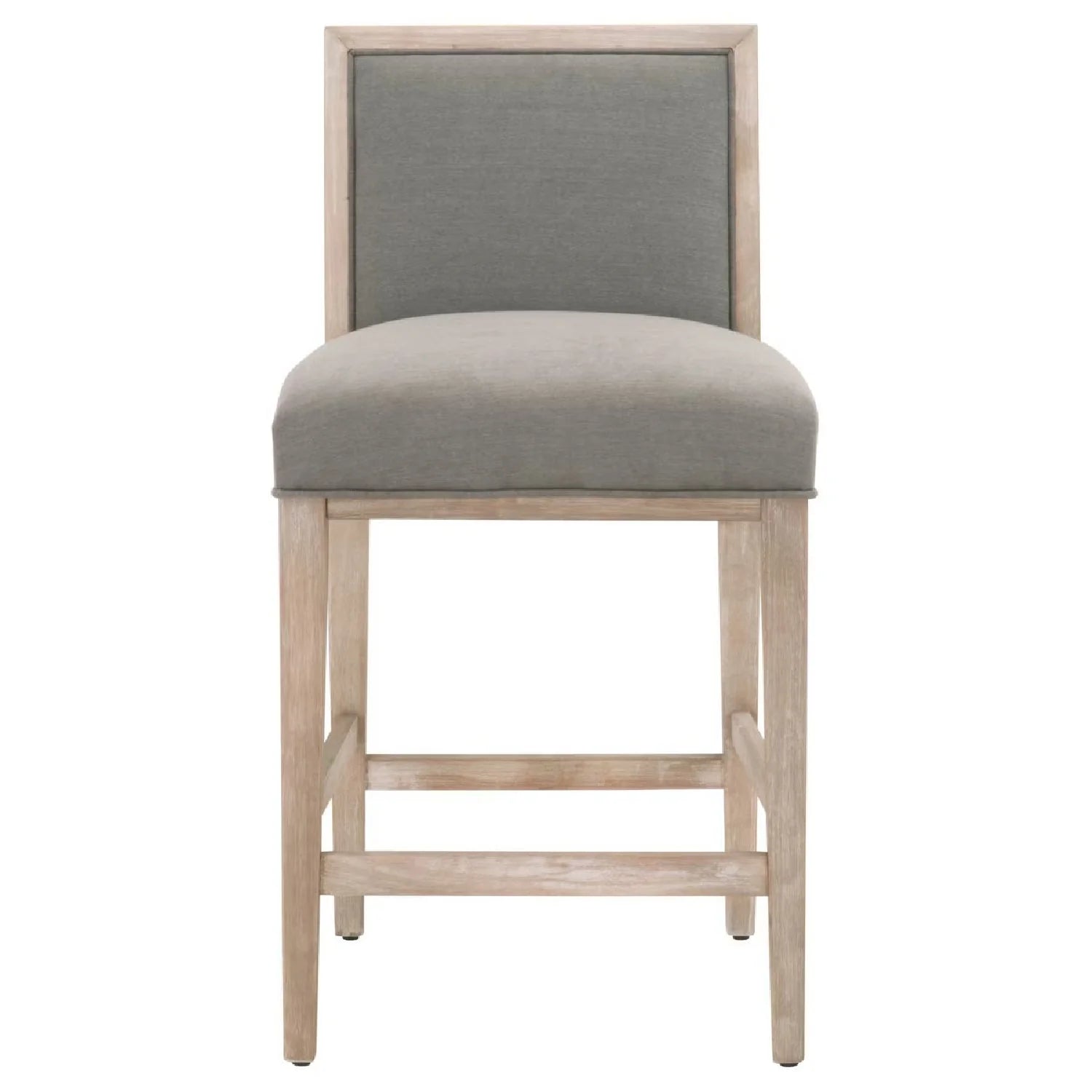 Luxury Upholstered Modern Wood Counter Stool Set European Style for Villa