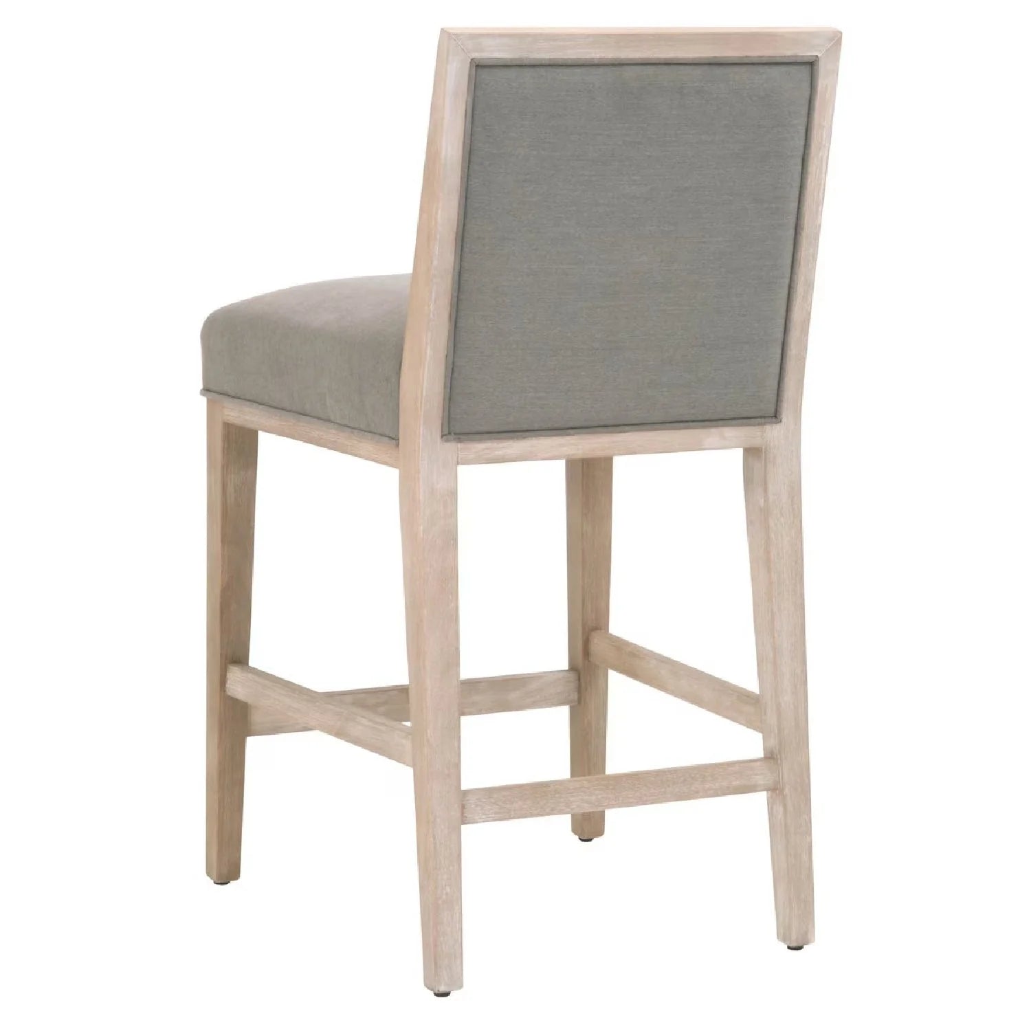 Luxury Upholstered Modern Wood Counter Stool Set European Style for Villa
