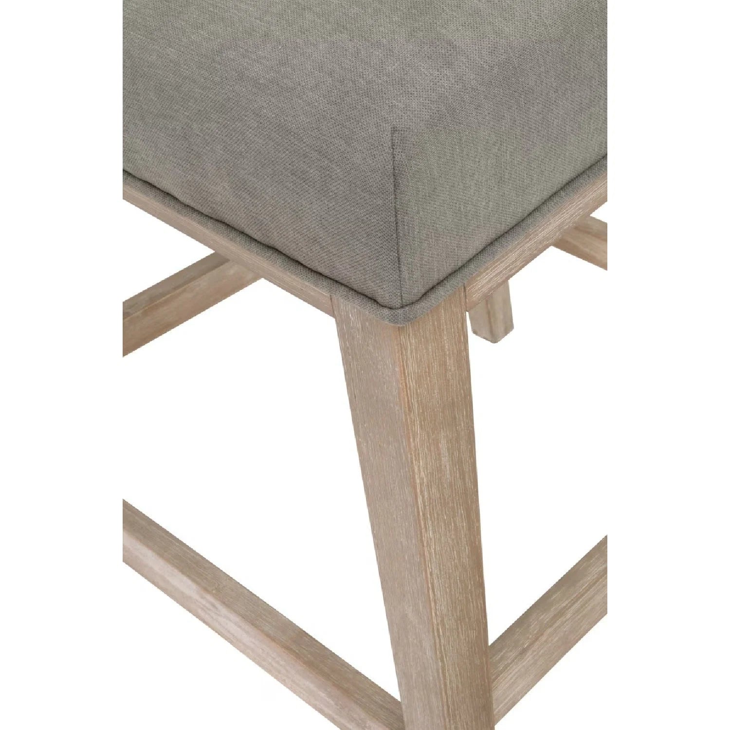 Luxury Upholstered Modern Wood Counter Stool Set European Style for Villa