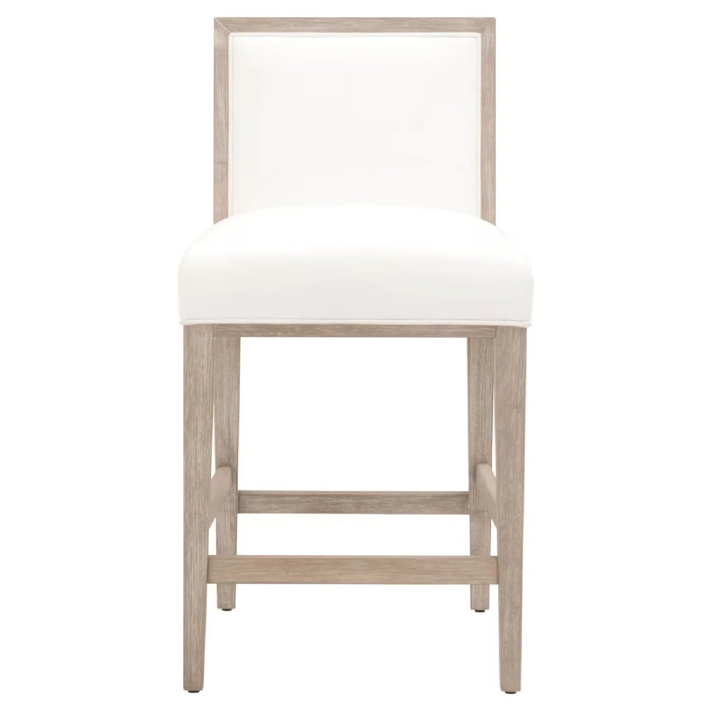 Luxury Upholstered Modern Wood Counter Stool Set European Style for Villa