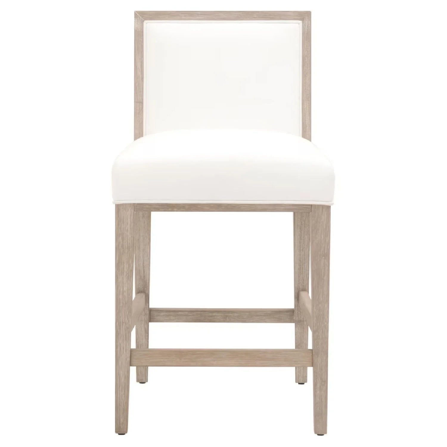 Luxury Upholstered Modern Wood Counter Stool Set European Style for Villa