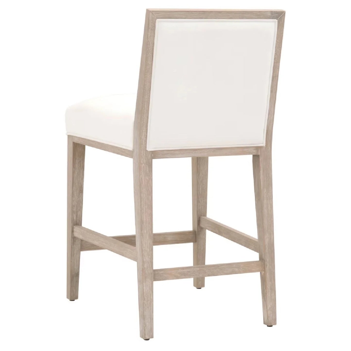 Luxury Upholstered Modern Wood Counter Stool Set European Style for Villa